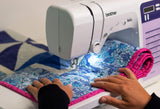 Brother FS70WTx Patchwork-Nähmaschine mit Máquina de Coser, Metal, Blanco, Morado, Full-size sewing machine + Anschiebetisch