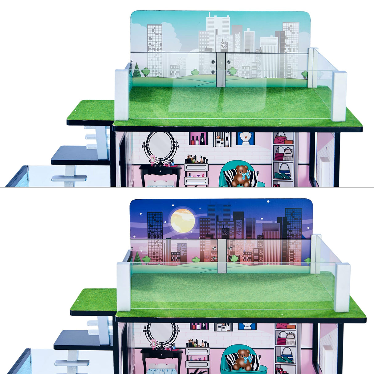 Teamson Kids LOL Estilo Barcelona Dolls House Casa de muñecas, Color Azul (TD-13111D)