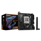 GIGABYTE B850I AORUS Pro Placa Base - Compatible con procesadores AMD Ryzen Serie 9000, VRM Digital de 8+2+1 Fases, hasta 8400MHz DDR5 (OC), 1xPCIe 5.0 + 1xPCIe 4.0 M.2, 2.5LAN, WiFi 7, USB 3.2 Gen 2