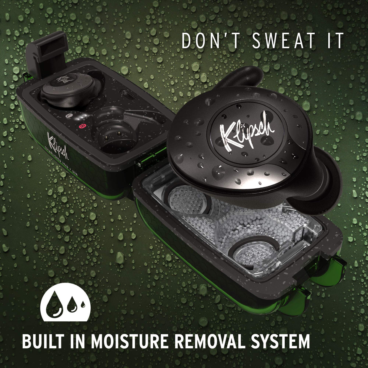 Klipsch T5 II True Wireless Sport Black - Auriculares inalámbricos para Deporte Bluetooth 5.0, Control Táctil, InEar, Negro, Control de Llamadas, Resisteme a Humedad y Sudor, Negro
