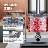 VEVOR Embutidora Manual de Salchichas Capacidad de 15 L Máquina de Salchichas Vertical de Acero Inoxidable con 5 Tubos de Relleno para Churros Salchichas para Restaurante Supermercado Cocina