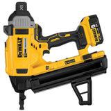 DEWALT DCN890P2-QW - Clavadora de Hormigón sin escobillas XR 18V con 2 baterías Li-Ion 5,0Ah para clavos 15° de 2,6-3,7mm diámetro y 13-57mm largo