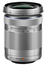 OM SYSTEM Olympus M.Zuiko Digital 40-150mm F4.0-5.6 R Plata para cámara Micro Cuatro Tercios, Lente Zoom 3.75x, Diseño Portátil