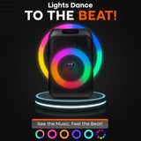 Pyle Altavoz de Fiesta Bluetooth, Sistema True Wireless Stereo, Grande, Portatil