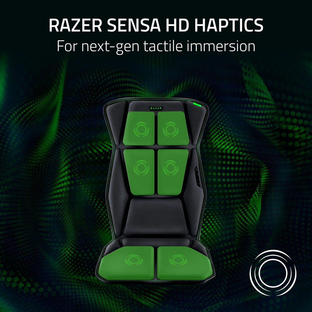 Razer Freyja Sensa - Cojín para Juegos (tecnología háptica de Alta definición (HyperSpeed Wireless y Bluetooth, para sillas de Juegos y de Oficina, ecualización háptica Mediante Synapse),