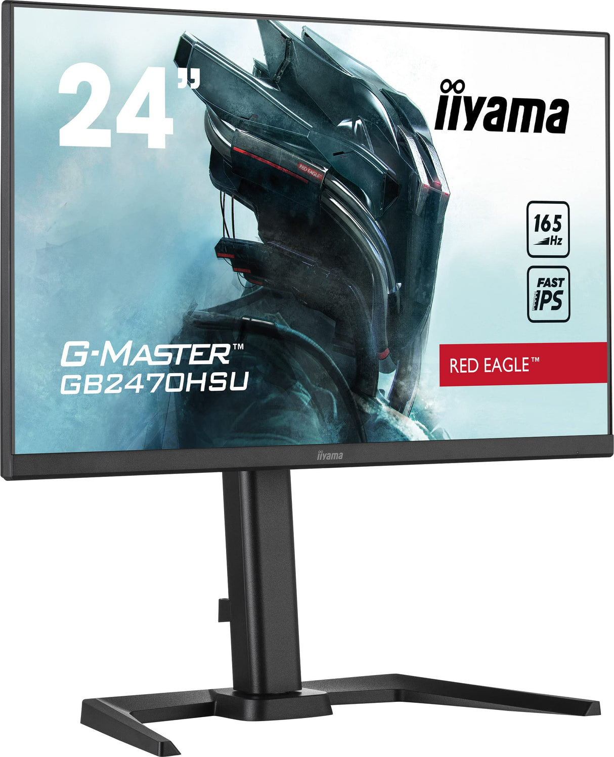 iiyama GB2470HSU-B5 24" Fast IPS Gaming, G-Master Red Eagle, FreeSync Premium, 1920x1080, 165Hz, 250cd/m², 1100:1, HDMI, DisplayPort, 0,8ms (MPRT), Altavoces, USB-HUB (2x2.0), Black Tuner