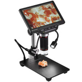 Bresser Microscopio Digital de 2L con luz Regulable, WiFi, Pantalla LCD a Color de 7 Pulgadas de Alta definición, función de grabación de vídeo y Fotos 1080P