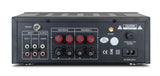 Dynavox VT-80 MK Amplificador estéreo Compacto, 4 terminales de Altavoz atornillables, Control Remoto para entradas Digitales (USB, Tarjeta SD), Antena BT integrada y Radio FM, Negro