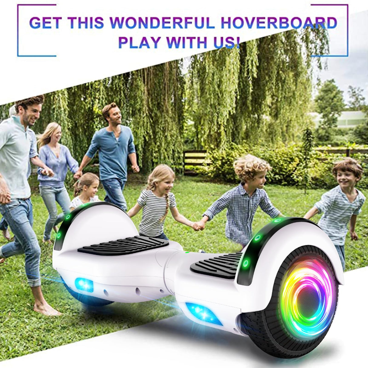 Hoverboard for kids, hoverboard with Bluetooth speaker, powerful dual motor, LED lights, best choice for kids