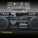 M-380 GB Radio CD, Cassette grabador BT USB