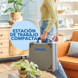 Dremel Blueprint Estación de Sierra Circular Portátil 12V Sin Escobillas con Estación de Trabajo 1x Disco Multimaterial, 1x Guia de Corte, 1x Adaptador de Polvo, 2x Gatos