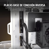 CORSAIR 2500X Pequeña-Torre mATX Caja de PC de Doble Cámara - Cristal Templado Panorámico - Conexión Inversa Compatible con Placa Base - Sin Ventiladores Incluidos - Negro/Madera de Nogal