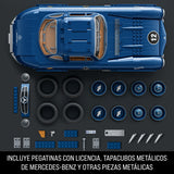 Mattel Brick Shop Hot Wheels Premium Series , juego de construcción Mercedes-Benz 300 SL. 1600 piezas, detalles realistas y piezas metálicas, para adultos coleccionistas, HWW25