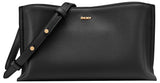 DKNY Alya Crossbody, Bolso de Mano Mujeres, Negro/Dorado, Medium