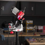 Oregon Afilador de Cadena de Motosierras Profesional de 230 Voltios con Cepo Hidráulico, Sistema Universal para Todo Tipo de Motosierras (620-230)