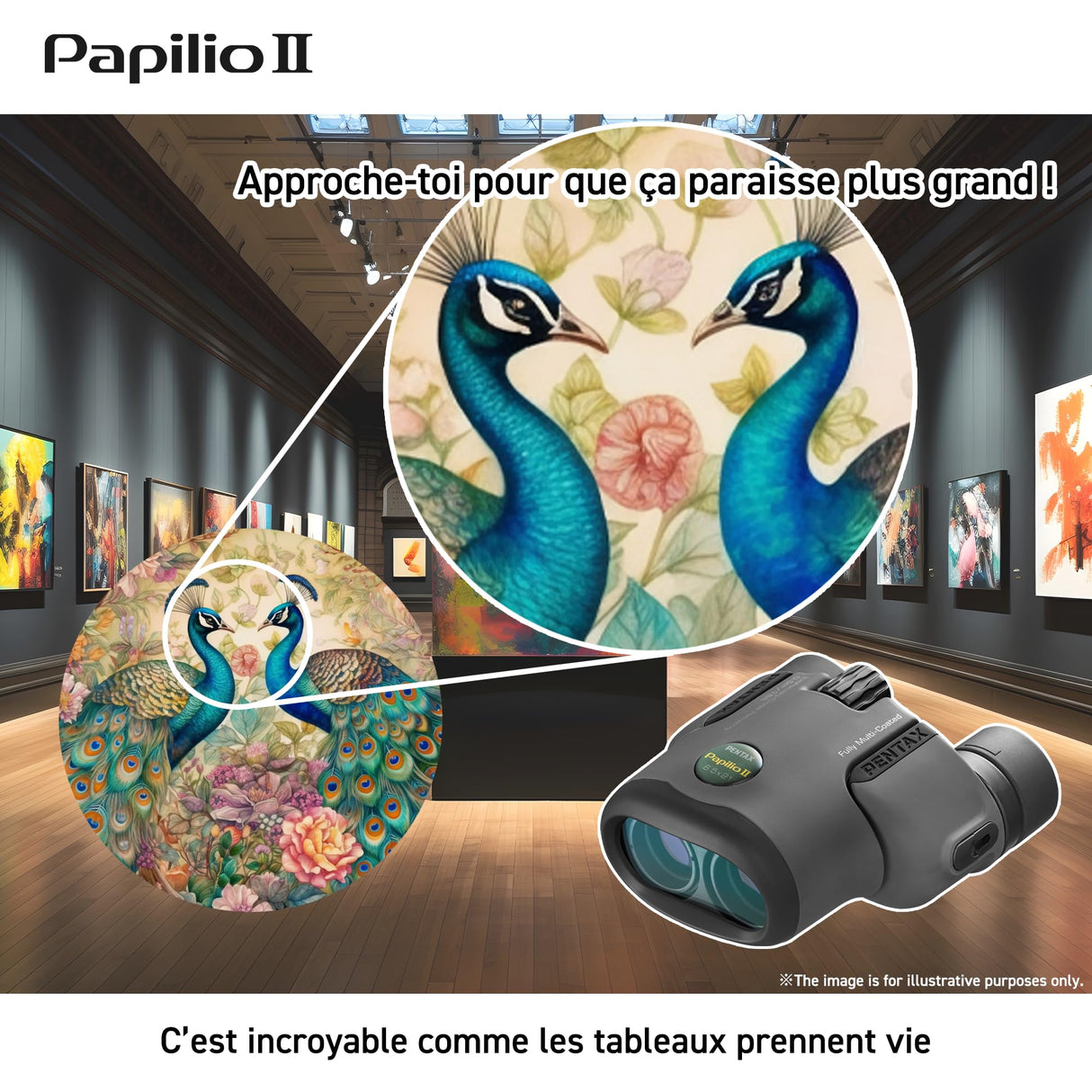 Pentax Papillo II – Prismáticos Up (con Funda, Color Negro