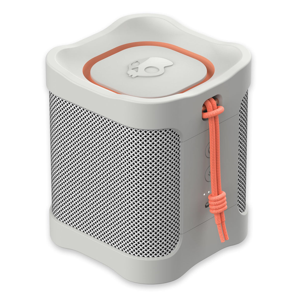 Skullcandy Terrain Mini Altavoz Portátil Inalámbrico con Bluetooth, Impermeabilidad IPX7, 14 Horas de Batería, True Wireless Stereo y Correa Integrada para Viajes y Uso en Exteriores - Hueso/Naranja