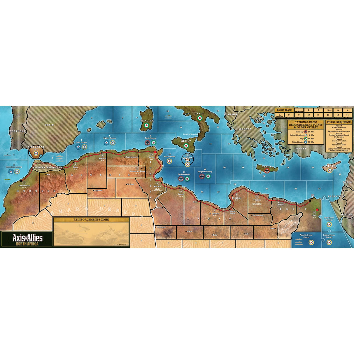 Renegade Game Studios Axis & Allies: North Africa - 2-4 Players - Ages 12+ 3 Hours Playing Time - New Setting for Axis & Allies! Over 250+ Plastic Miniatures!