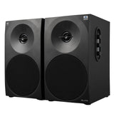 Woxter Dynamic Line 410 BT –Altavoces estéreo 2.0 150W de Potencia,Bluetooth, Madera, Woofer de 4 Pulgadas, 2 Tweeter, 3.5 mm, RCA, Control Volumen, Agudos, Graves, Bookself Speakers, Color Negro