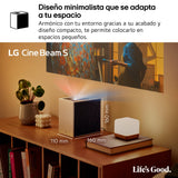 LG PU615U - Proyector CineBeam S, 4K UHD, 40 hasta 100", Smart TV con webOS, Tiro Ultra Corto, Láser RGB 500 Lúmenes, Dolby Atmos, HDMI eARC y USB-C