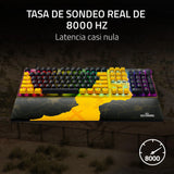 Razer Huntsman V2 (Red Switch) - Teclado óptico para Juegos prácticamente sin latencia (reposa-Palmas, mandos, 4 Teclas Multimedia, Tapas de Teclas Doubleshot PBT) US-Layout, PUBG Edición