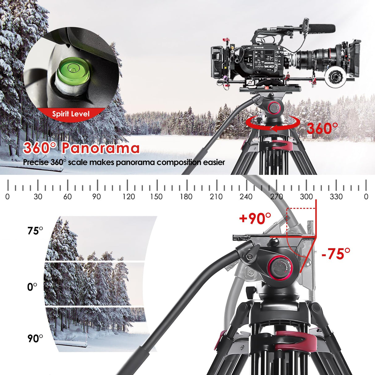 MILIBOO Kit trepied alu MTT609A