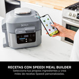 Ninja Speedi Olla rápida, Freidora de aire y Multifunción, 5,7L, comidas para 4 en 15 minutos, Freír con aire, Vapor, Parrilla, Hornar, Asar, Sellar, Cocción lenta y más, en gris, ON400EU