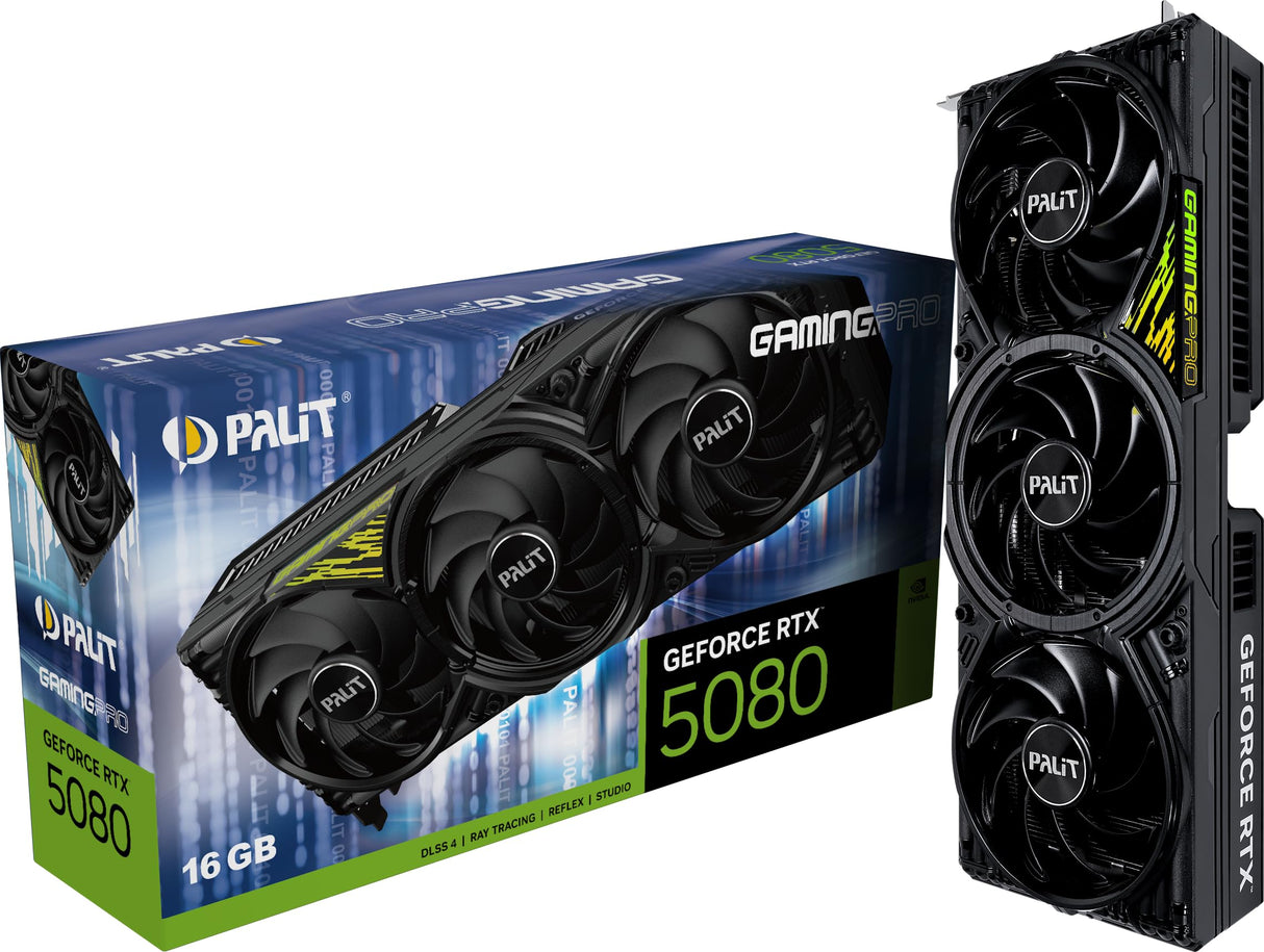 Palit Tarjeta gráfica GeForce RTX 5080 GamingPro V1 16 GB GDDR7 Gaming