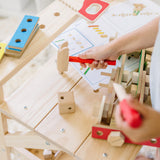 Melissa & Doug Banco de Carpintero de Madera para niños|Juguete Grande de Madera | Juego Creativo Montessori| Juego de imitación |Regalo para niños y niñas de 3 4 5 6 7 8 9 Años