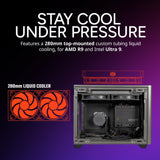 Cooler Master NR200P MAX SFF Small Form Factor Mini-ITX Case, Custom 280mm AIO, 850W SFX Gold PSU, Triple Ranura Vertical Mount GPU, PCIe Gen4 Riser, Tempered Glass or Vented Panel (NR200P-MCNN85-SL0)