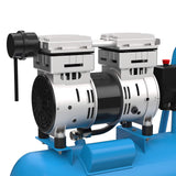 Güde Compresor Airpower 150/8/24 Silent (libre de aceite, silencioso, máx. 8 bar, 1100 W, caldera de 24 l, eff. Cantidad de suministro: 130 l/min, reductor de presión, 2 manómetros, válvula de