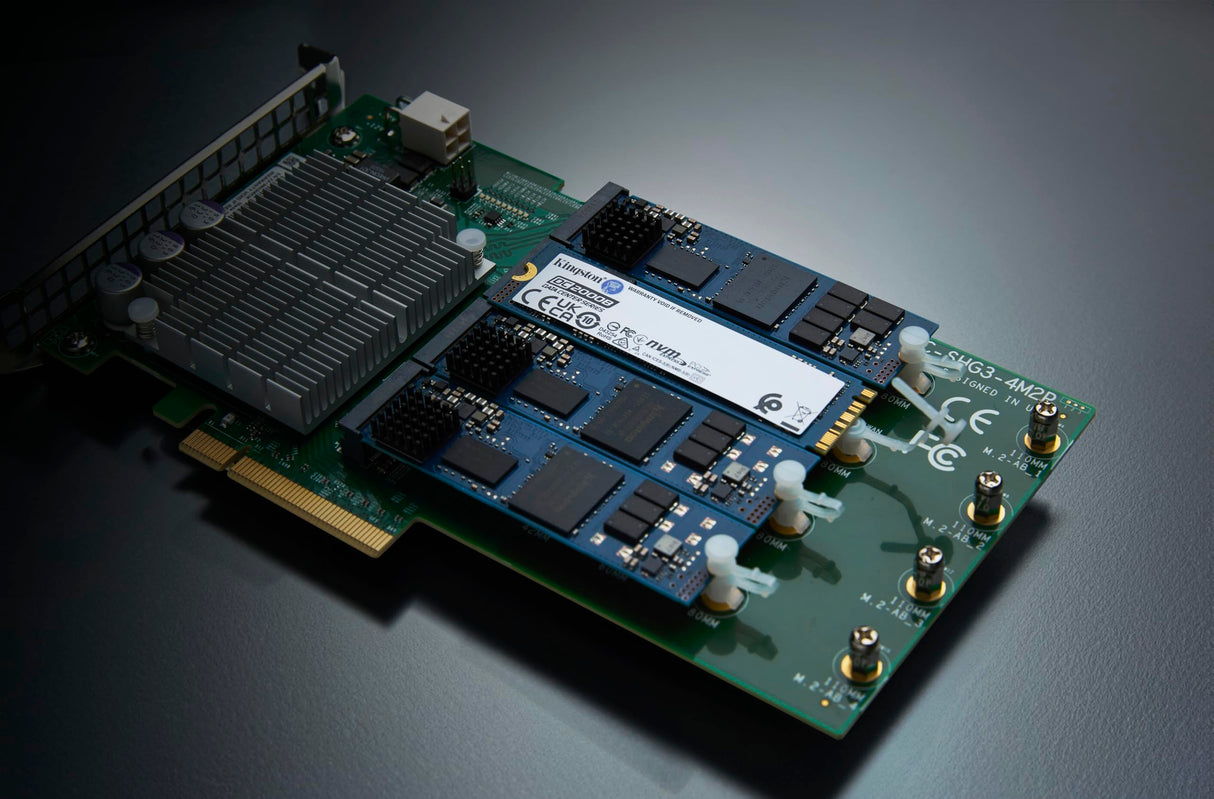 Kingston Data Center DC2000B PCIe 4.0 NVMe M.2 2280 480GB Enterprise SSD (Disipador térmico) - SEDC2000BM8/480G