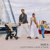 Kinderkraft JAZZ2 Triciclo 6 en 1, con función de Rueda para niños, Cochecito Plegable con Accesorios, protección UV UPF50+, de 9 Meses a 5 años, Verde