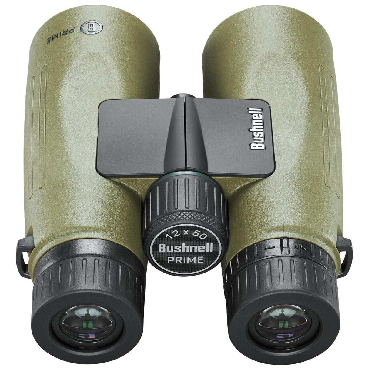 Bushnell Prime - Binocular de 12 x 50 Pulgadas y bóveda Bino Caddy Paquete Combinado, prismáticos de Caza Impermeables con Bolsa Binocular Resistente para Caza, observación de Aves y Senderismo