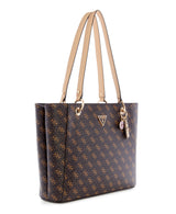 GUESS Noelle Noel Tote, Bolso de Hombro para Mujer, Logotipo marrón, Talla única
