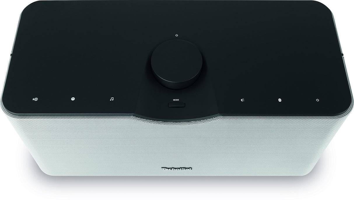 TechniSat AUDIOMASTER MR2 - Altavoz ELAC WLAN de 60W y Radio Internet (con Streaming de Audio UPnP/DLNA, Altavoz Multiroom para Reproducir Radio Internet, Spotify y Bluetooth) Negro/Plateado