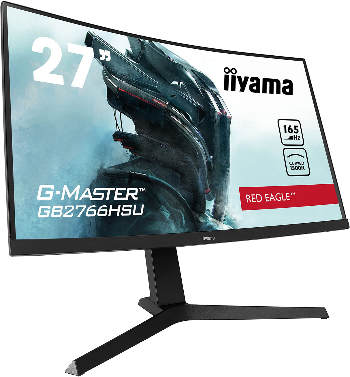 iiyama GB2766HSU-B1 27" Panel VA, Curvo Gaming 1500R, G-Master Red Eagle, FreeSync Premium, 1920x1080, 165Hz, 250cd/m², DisplayPort, 2xHDMI, 1ms MPRT, Altavoces, USB-HUB (2x2.0), Black Tuner