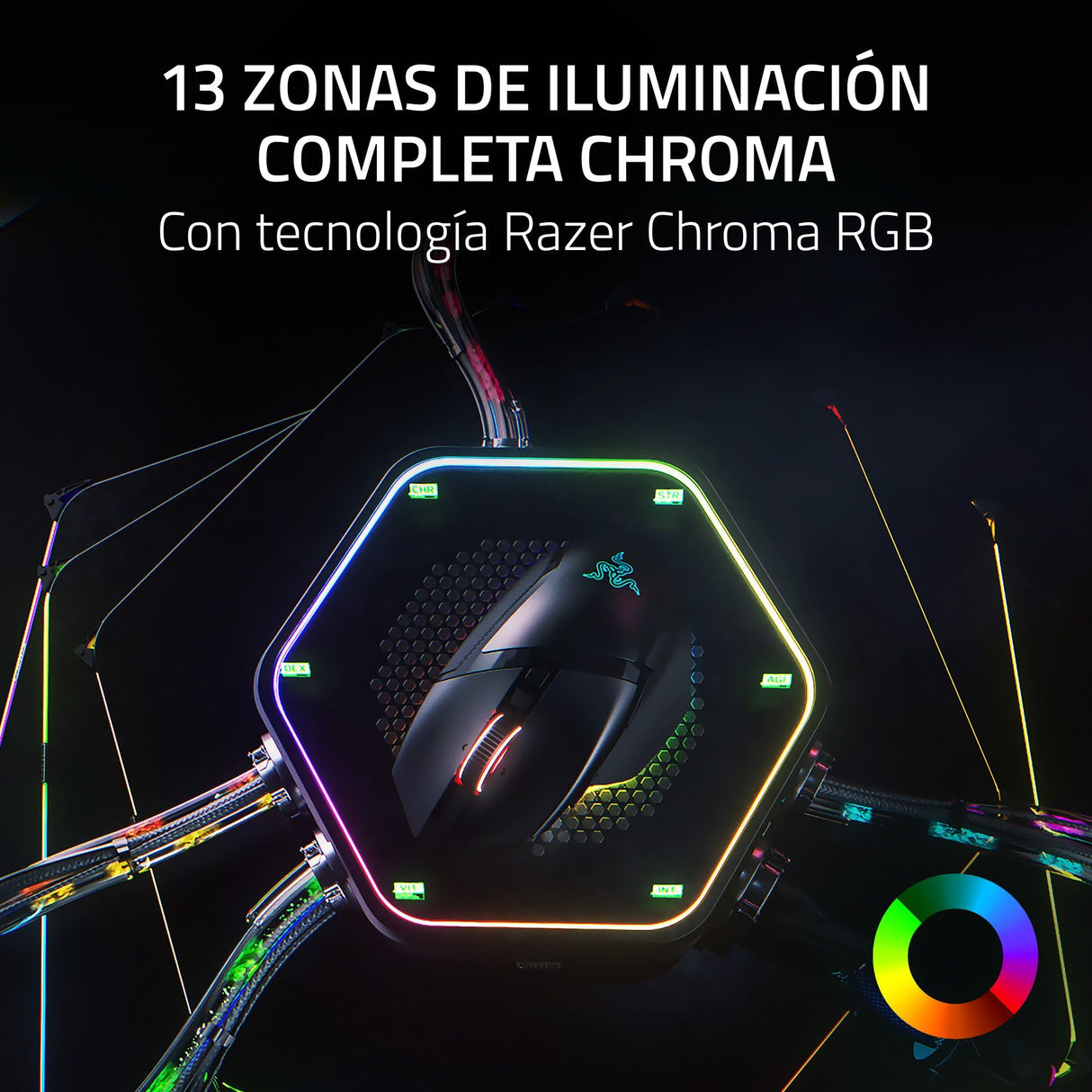 Razer Basilisk V3 Pro 35K Phantom Green Edition - Ratón de Juego RGB ergonómico inalámbrico Totalmente Personalizable (Rueda de 4 direcciones, Sensor 35K dpi, 13 Botones) Phantom Green