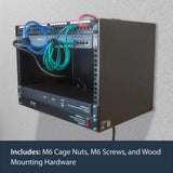 StarTech.com Rack de Pared 8U Panel de Conexiones - 34,93 cm de Profundidad - Armario Rack (19") para Servidores y Equipos de Red Poco Profundos - Rack 8U con Capacidad de carga: 36,3 kg (WALLMOUNT8)