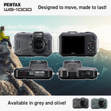 Cámara Digital compacta Resistente al Agua PENTAX WG-1000 (Gris), diseñada para fotografía Informal en Exteriores y bajo el Agua, Resistente al Agua hasta una Profundidad de 15 Metros (una Hora)