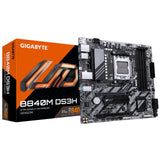 GIGABYTE B840M DS3H Placa Base - Procesadores AMD Ryzen 9000, VRM de 8+2+2 Fases, hasta 8200 MHz DDR5, 2xPCIe 4.0 M.2, LAN 2.5GbE, USB 3.2 Gen 1