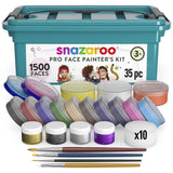 Snazaroo - Pintura facial y corporal, kit profesional de 35 piezas