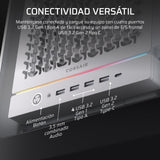 CORSAIR Frame 5000D RS Caja Modular Mid-Tower de Gran Flujo de Aire para PC – 4X Ventiladores RS Preinstalados, Sistema de Montaje de Ventiladores InfiniRail – Blanc