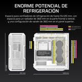 CORSAIR 5000T Caja Mid–Tower ATX para PC – Paneles de Flujo de Aire Frontales y en el Techo extraíbles, Interior Espacioso, ASUS BTF, MSI Project Zero, Gigabyte Project Stealth – Blanco
