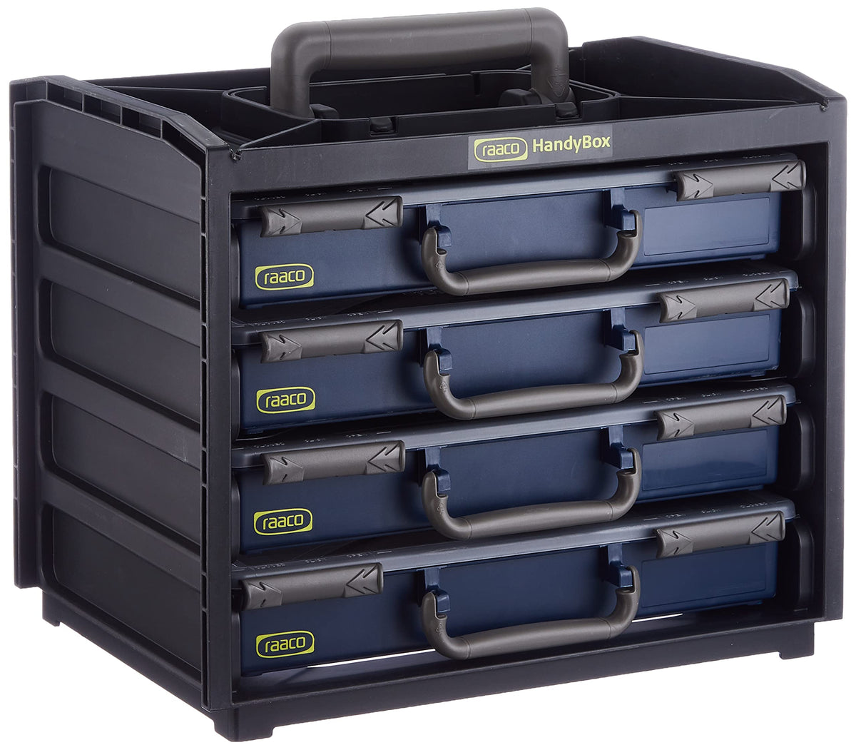 MM Spezial - Organizador de herramientas con 4 compartimentos, color azul