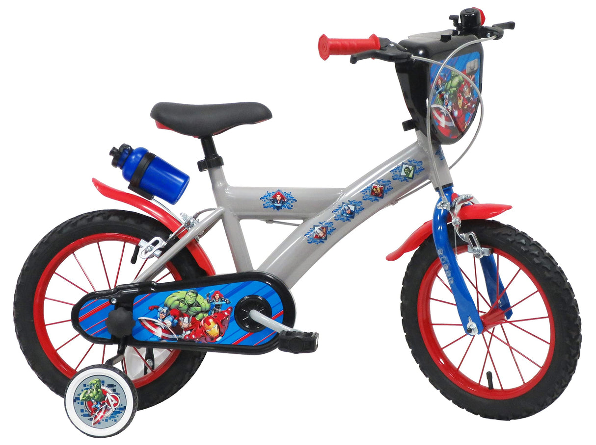 Vélo ATLAS Bicicleta Infantil de 14 Pulgadas Avengers/Marvel, Niños, Gris, 14''