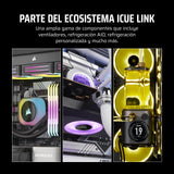 CORSAIR iCUE Link LX120-R RGB 120mm Ventilador Inverso PWM – Kit de Triple Ventilador – Bajo Nivel de Ruido, Cojinete de Cúpula Magnética, Lazos de Luz Duales, Tornillos QuikTurn™, Cero RPM – Negro