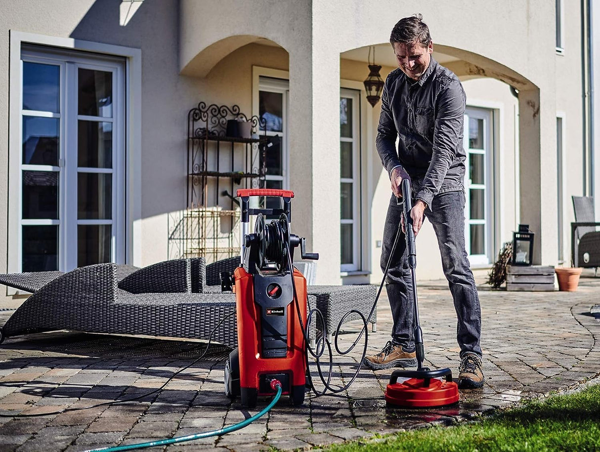 Einhell Limpiadora a alta presión TE-HP 170 (2300 W, máx. 170 bar, incl. tubo flexible de alta presión, pistola, lanza, diversas boquillas, cepillo, contenedor de agente pulverizador)