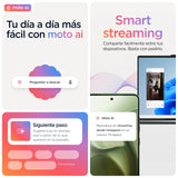Motorola Edge 60 16GB (8GB+8GB RAM Boost)/512GB Shamrock, Pantalla Super HD de 6,67”con Cuatro Bordes curvos, Cámara Sony LYTIA™ 700C de 50MP, Moto ai, Durabilidad Militar, Batería 5200 mAh