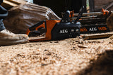 AEG - Motosierra de Carpintería 18V PRO18V Brushless (Sin Batería) - Excelente Autonomía - Freno Mecánico de Cadena - Gran Confort de Trabajo con Mango Antivibración - ACS18B30-0